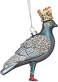 Елочная игрушка Gisela Graham London Christmas. Голубь в короне 86