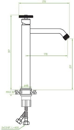 Смеситель Laveo Muro BAU 72ND