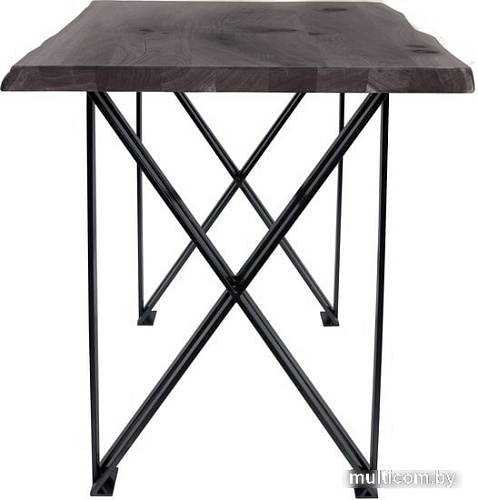 Кухонный стол Buro7 Призма 150 (с обзолом и сучками, дуб мореный/черный)