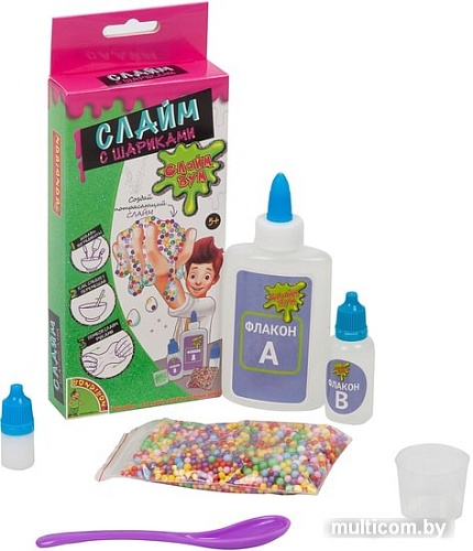 Набор для опытов Bondibon Слайм Бум Слайм с шариками ВВ3779