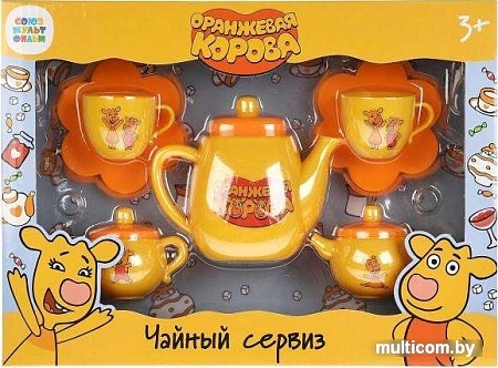 Набор игрушечной посуды Играем вместе Оранжевая корова