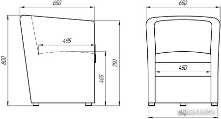 Интерьерное кресло Лама-мебель Рико (Bahama Plus Sand)