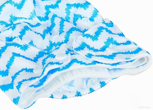 Многоразовый подгузник Крошка Я Зигзаги 10553006 (голубой)