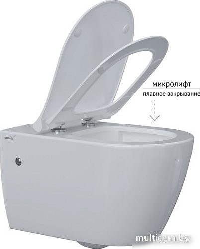 Унитаз подвесной Berges Wasserhaus Mascon Rimless + Okus Slim SO + Atom Line 410 043350