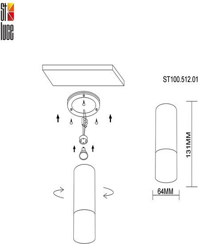 Припотолочная люстра ST Luce ST100.512.01