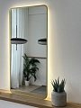 Зеркало с подсветкой eMZe Smartphone 45x77 LED.UV.SMART.45.77.AUR (золото с УФ-окантовкой и подсветкой)