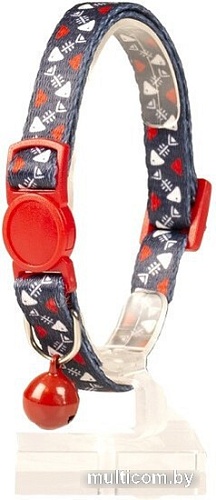 Ошейник Duvo Plus Рыбья кость 11189/blue-red (красный/синий)
