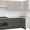 Готовая кухня S-Company Клео крафт 1.2x2.3 правая (железный камень/бетонный камень)