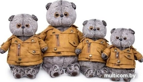 Мягкая игрушка Basik & Co Басик в куртке-косухе (22 см)