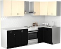 Готовая кухня S-Company Клео лайт 1.2x2.1 правая (черный/песочный)
