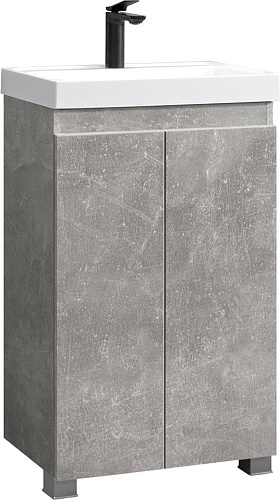 Belux Тумба под умывальник Бостон Н 50 (31, бетон чикаго/светло-серый)