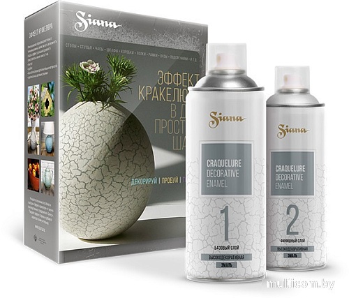 Siana Эффект Кракелюра 1.04 л (белый/золото)