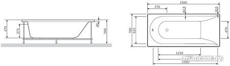 Ванна AM.PM Spirit W72A-150-070W-A2
