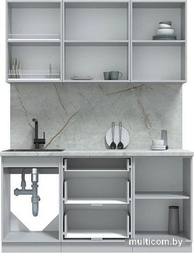 Готовая кухня Интерлиния Берес 1.6Б (дуб английский/бискайская сосна)