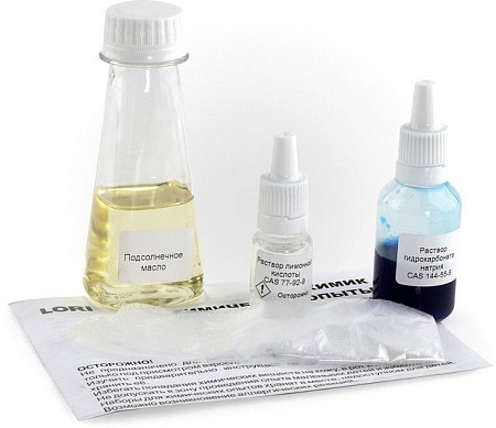 Набор для опытов Lori Химические опыты. Лава синяя Оп-004