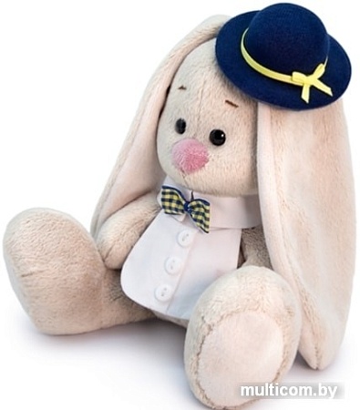 Классическая игрушка Зайка Ми в котелке и манишке 15 см SidX-365