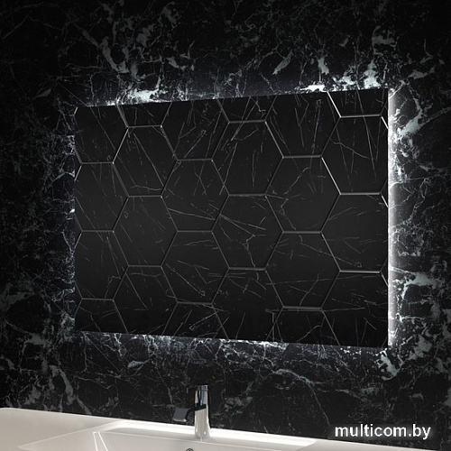 Пекам Зеркало LED GretaFly-80x90dpcl (взмах руки/подогрев/часы)