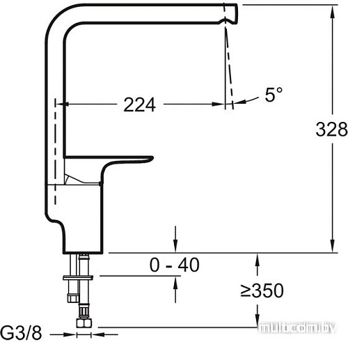 Смеситель Jacob Delafon Aleo E72278-CP