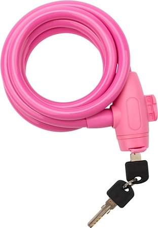Тросовый велозамок Rexant 79-0314 150 см (розовый)