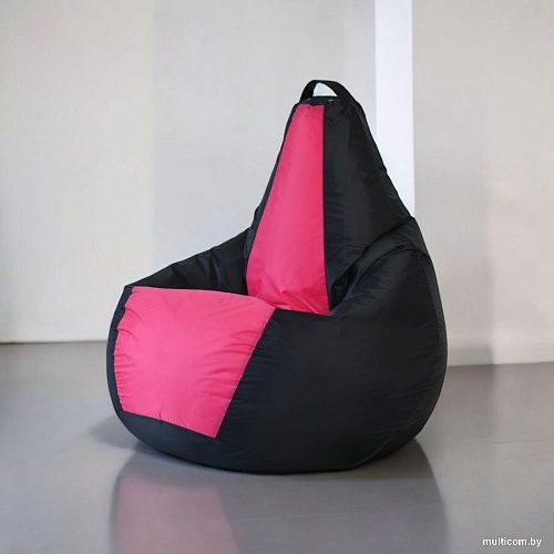 Кресло-мешок Mio Tesoro Груша Kombo XXL GF-130x85-CHF (черный/фуксия)