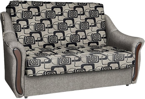 Диван Асмана Виктория 120 (рогожка кубики коричневые/рогожка бежевый)