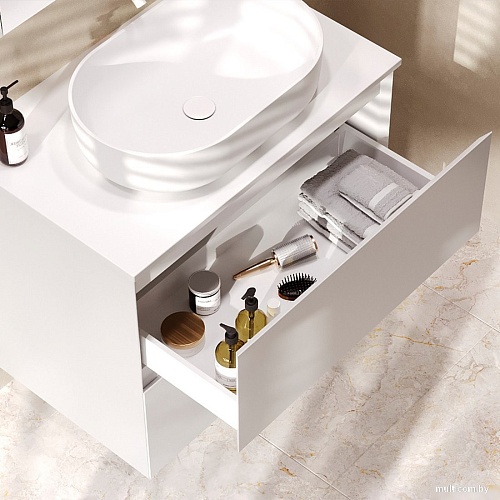 Belux Тумба под умывальник Luna НП 100-02 (18, белый матовый)