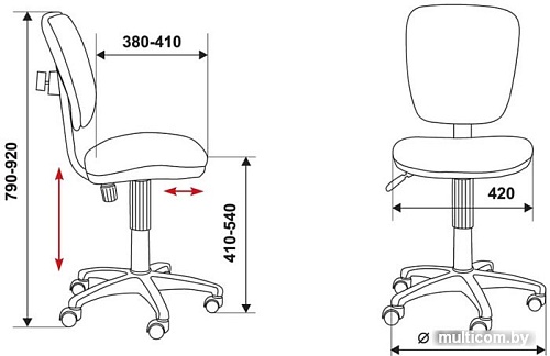 Кресло Бюрократ CH-204NX/PENCIL-BL (синий)