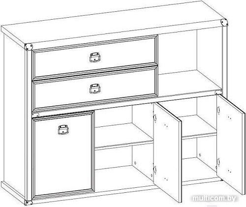 Комод Anrex Magellan 3D2Sn Сосна Винтаж
