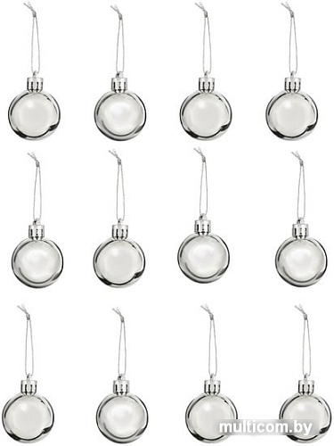 Елочная игрушка Золотая сказка серебряный 591124 12 шт