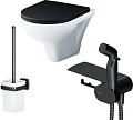 Унитаз подвесной AM.PM Gem CK90H0303B (черный с гигиеническим душем)