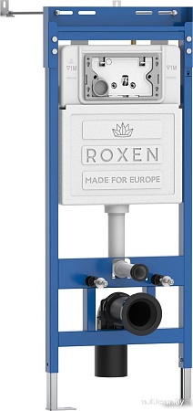 Унитаз подвесной Roxen Antares в комплекте с инсталляцией StounFix Dual Fresh 6 в 1 968010 (кнопка: золото глянцевое )