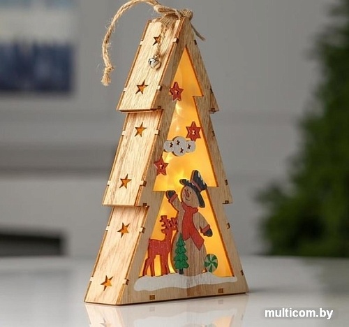 Елочка настольная Luazon Елочка со снеговиком 6117318