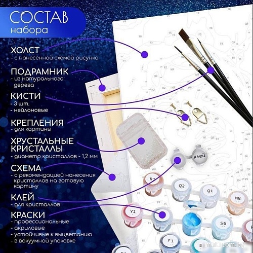 Картина по номерам ILikeGift Цветущая вселенная BVS0003