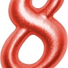 Свеча для торта Мультидом Овал Цифра 8 МС5-38 (красный)
