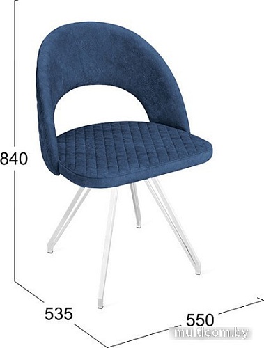 Стул Трия Гэтсби К4 (белый матовый/велюр Confetti Silver)