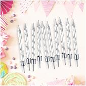 Набор свечей для торта Meshu Мини MS_59655 (10 шт, серебристый)