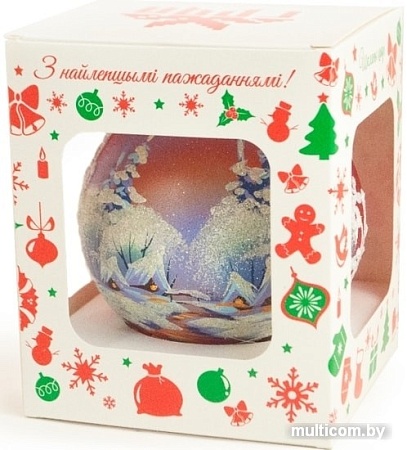 Елочные игрушки Грай Деревенская церковь Ш100-41 (красный)