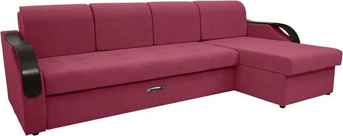 Сириус Лидер-6 с оттоманкой ППУ 300x165 (Eva 16 велюр темно-красный)