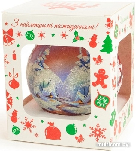 Елочные игрушки Грай Деревенская церковь Ш100-41 (красный)