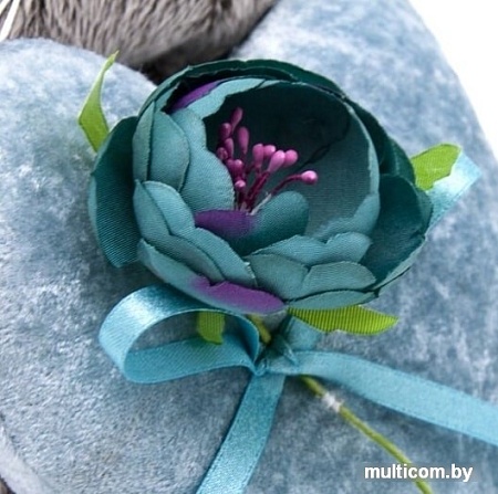 Мягкая игрушка Basik & Co Басик с сердцем из бархата (22 см)