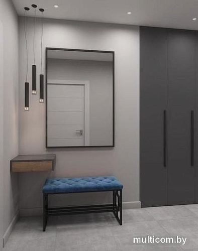 Банкетка Hype Mebel Квадро Люкс (черный/золото)