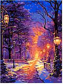 Картина по номерам Lori Зимний парк Кпн-326