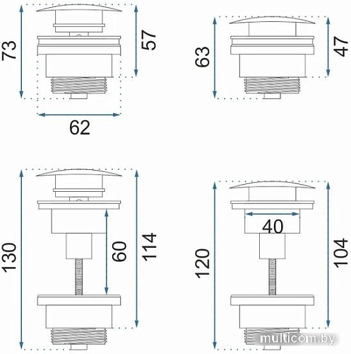 Донный клапан Rea Klik-Klak REA-A533A (розовое золото)