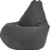 Кресло-мешок Sled Груша Комфорт плюс 160x110 (велюр, графит)