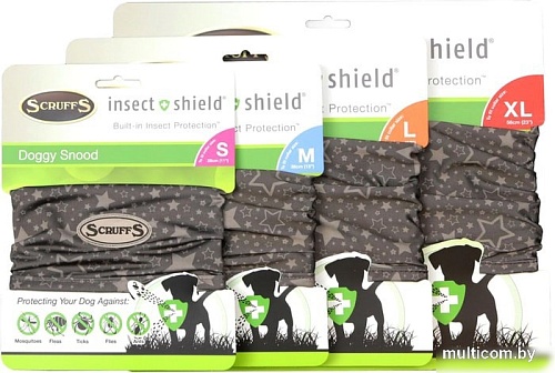 Шлейка Scruffs Insect Shield Dog Snood 937102 (серый)