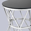 Журнальный столик Stool Group Вива 50x50 EET-080 (стекло черное/сталь серебристый)