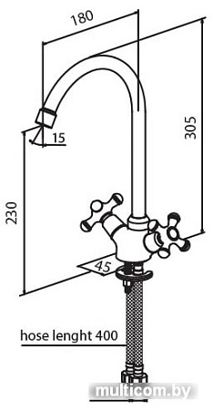 Смеситель RedBlu Retro 230000000