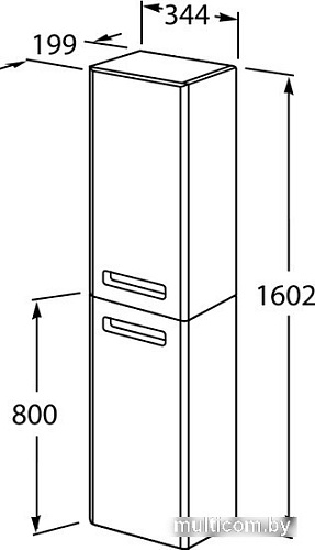 Roca The Gap Шкаф-пенал правый белый (ZRU9302738)
