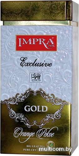 Черный чай Impra Gold Orange Peko в банке 200г