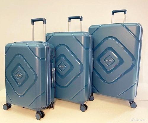 Чемодан-спиннер Mironpan 23104 58 см (синий)